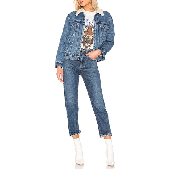 Levi's Ex Boyfriend Sherpa Trucker XS - Picture 3 of 3